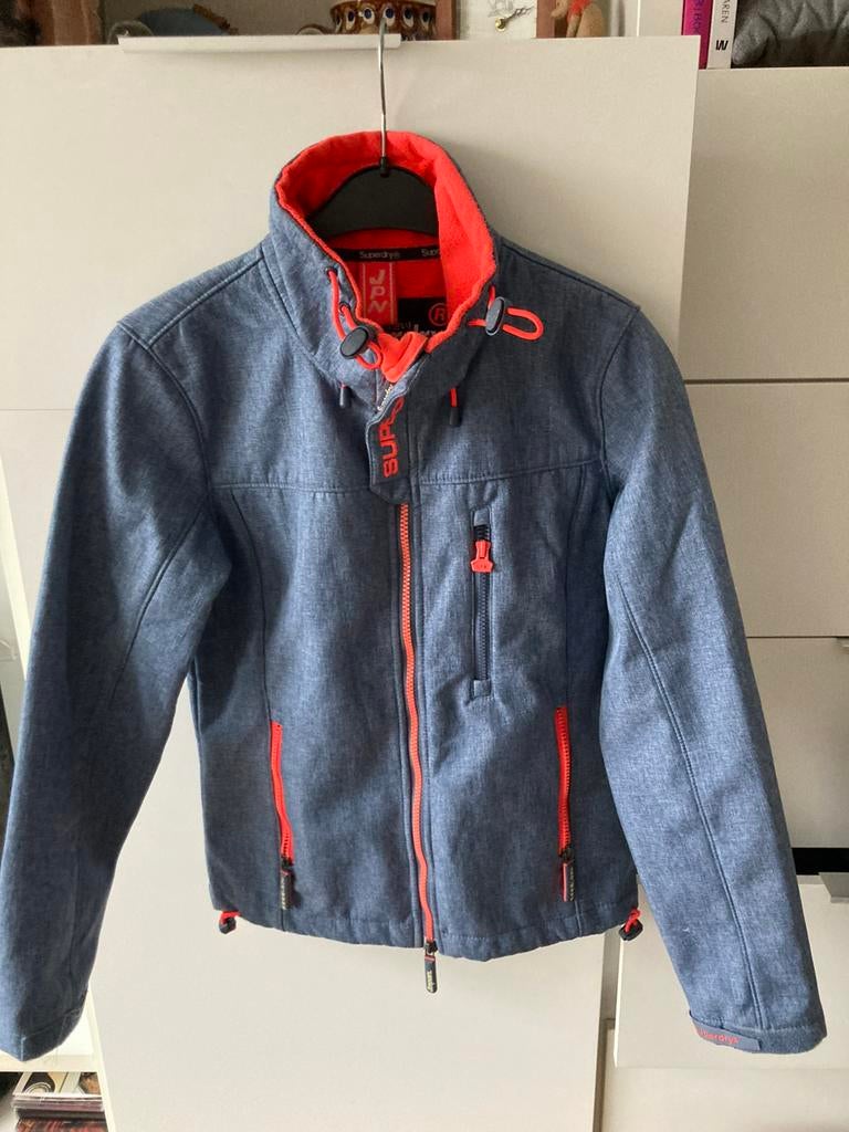 Superdry jas. Maat XS. Goede staat, Ophalen of Verzenden, Zo goed als nieuw, Maat 34 (XS) of kleiner, Blauw
