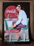 Mooi metalen reclame bord van Coca Cola, Verzamelen, Ophalen of Verzenden, Gebruikt