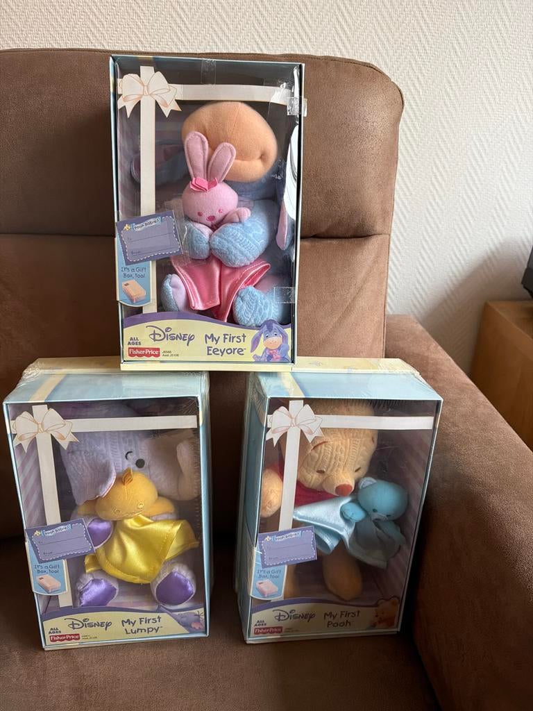 Disney Fisher-Price My First Pooh Knuffels (Eeyore, Pooh, Lu, Met doos, Overige merken, Disney, Overige typen