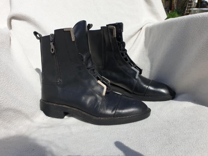Stoere laarzen met studs mt 6(37) merk River Island, ., Zwart, Lage of Enkellaarzen, Ophalen of Verzenden
