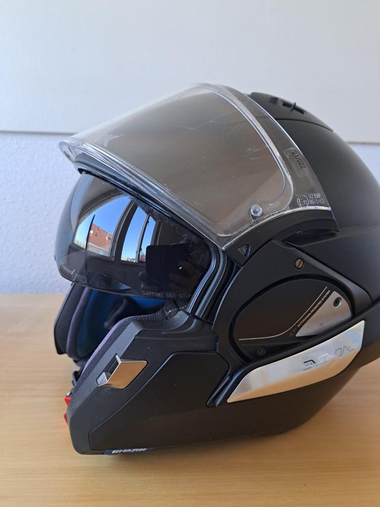 SHARK EVO ONE  systeemhelm mt 60/61 XL met Cardo 2 Freecom, Systeemhelm, XL, Shark, Ophalen of Verzenden