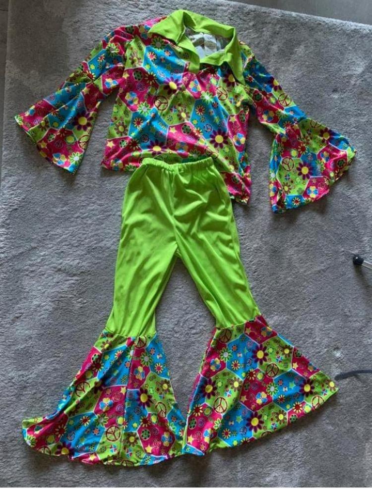 Hippie kleding- voor feestje of carnaval- 152 - nieuw, Kinderen en Baby's, Ophalen of Verzenden, Zo goed als nieuw, 146 t/m 152