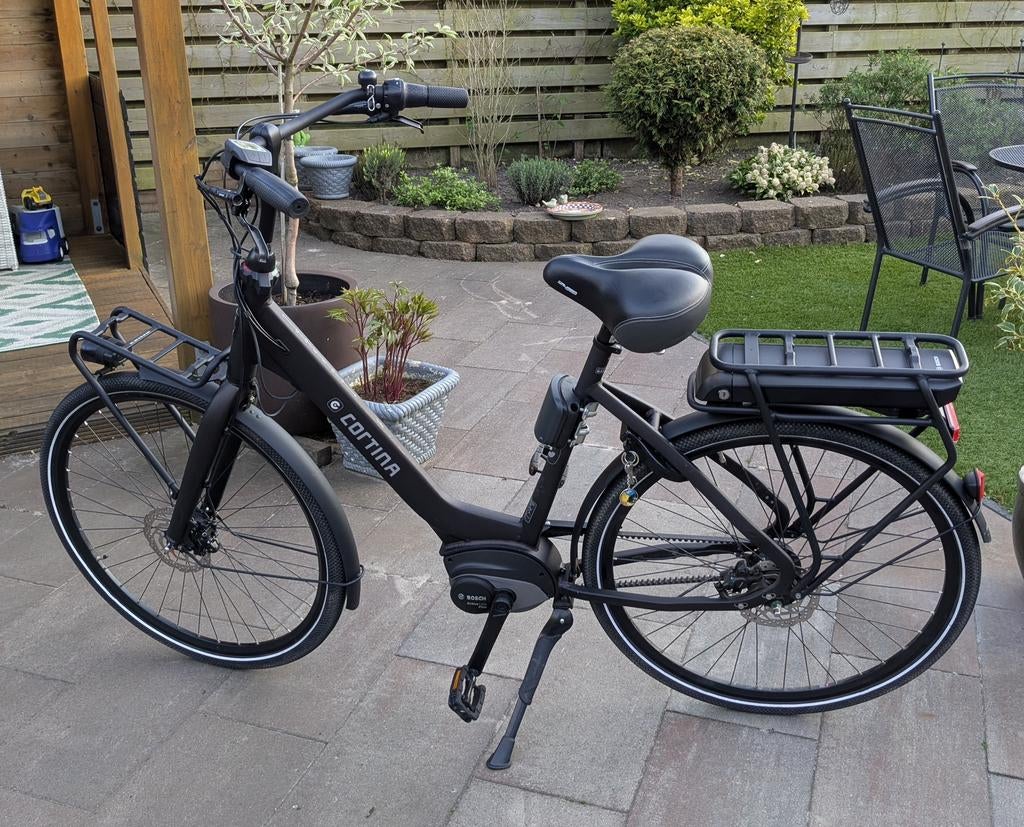 Elektrische damesfiets Cortina E-Common met beltaandrijving, 55 tot 59 cm, Ophalen, Zo goed als nieuw