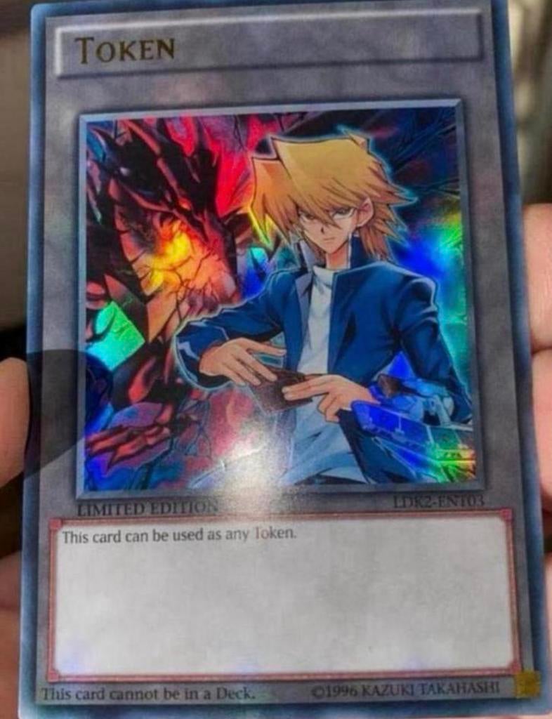 Yu-Gi-Oh! Joey & Red eyes Black Dragon Token Promo 1996 !, Hobby en Vrije tijd, Verzamelkaartspellen | Yu-gi-Oh!, Ophalen of Verzenden
