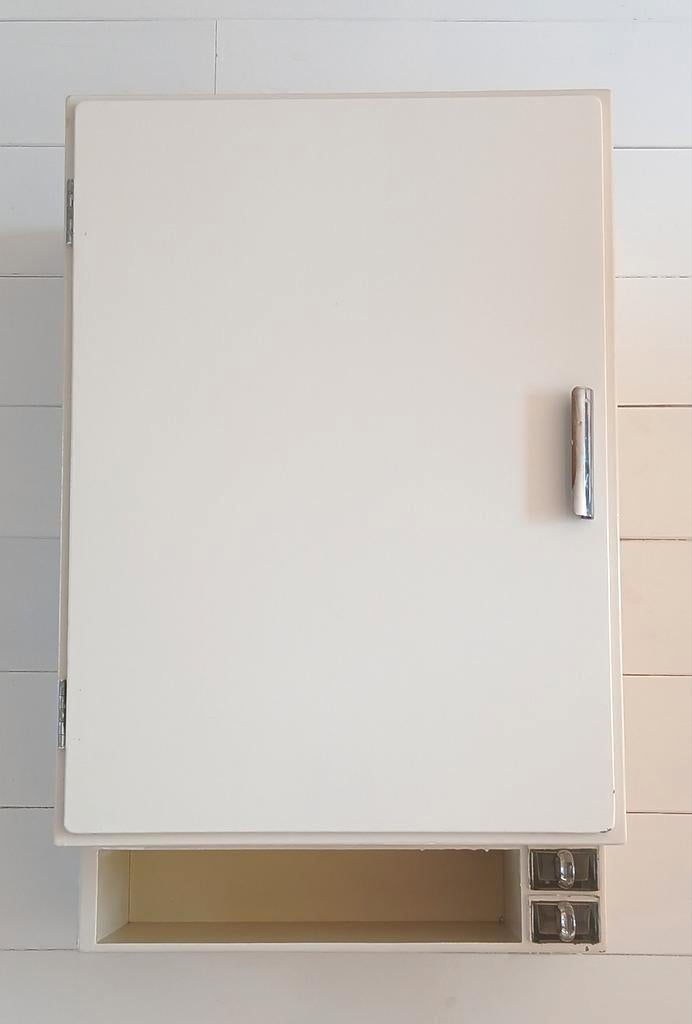 Vintage Bruynzeel Keukenkastje  _ Piet Zwart 1938,, Huis en Inrichting, Ophalen, Gebruikt, 50 tot 100 cm, 25 tot 50 cm