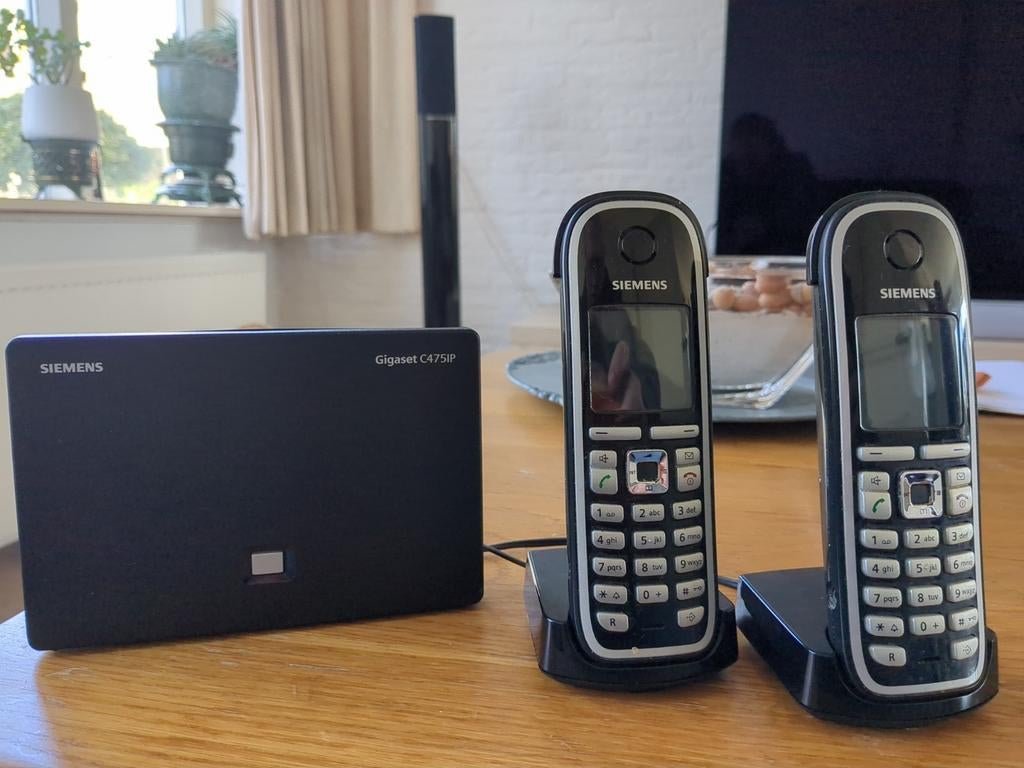 Siemens Gigaset C475 IP Duo – Draadloze decs + basisstati, Ophalen of Verzenden, Gebruikt, 2 handsets