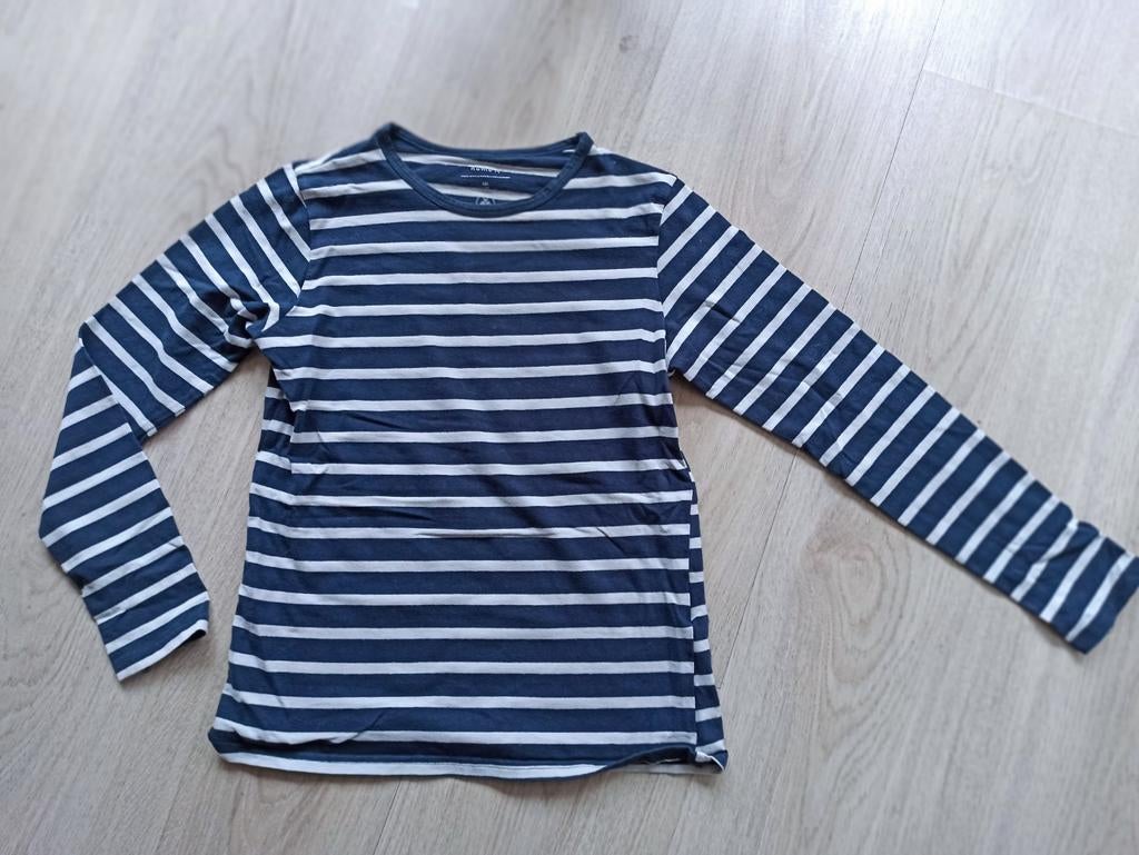Blauw-wit name it gestreept shirt met lange mouwen 134, Kinderen en Baby's, Kinderkleding | Maat 134, Gebruikt, Meisje, Ophalen of Verzenden