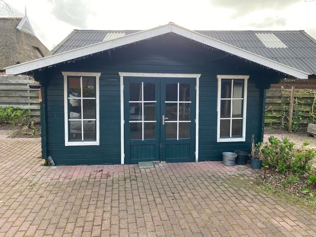 Tuinhuis | Blokhut 3 x 5 meter gratis!!, Tuin en Terras, Tuinhuizen, Ophalen, Gebruikt, Tuinhuis, 250 tot 500 cm