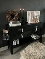 Sidetable Black & Wood & Tuigleer Tafel, Ophalen of Verzenden, Zo goed als nieuw