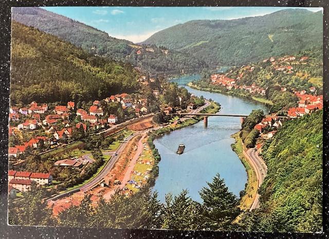 Heidelberg in het Neckardal camping aan de rivier, Ophalen of Verzenden, 1960 tot 1980, Ongelopen, Duitsland
