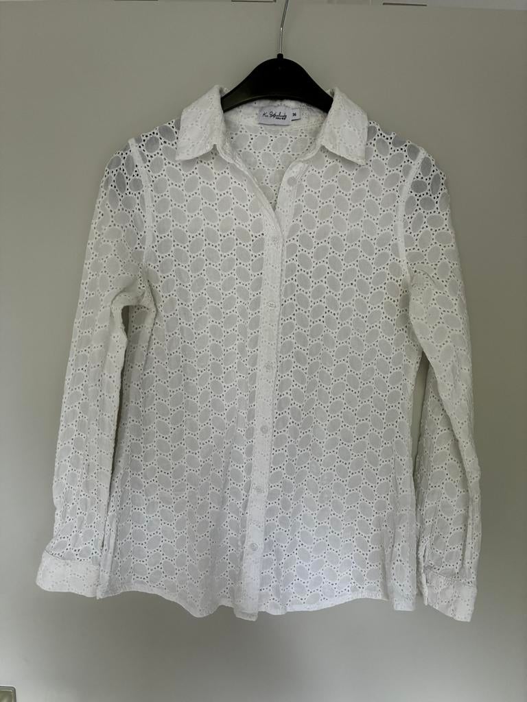 Mooi broderie blouse van Na-kd, S, als nieuw, Kleding | Dames, Ophalen of Verzenden, Zo goed als nieuw, Wit
