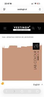 LAB wallpaint - Ngiri no. 286 - 2,5 liter, Ophalen, Zo goed als nieuw, Lak