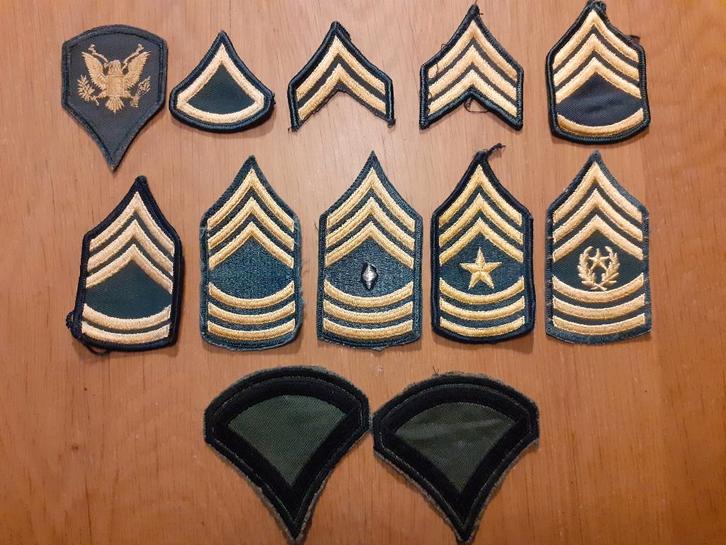 US Army rangen set 1, Verzamelen, Militaria | Algemeen, Landmacht, Embleem of Badge, Amerika, Ophalen of Verzenden