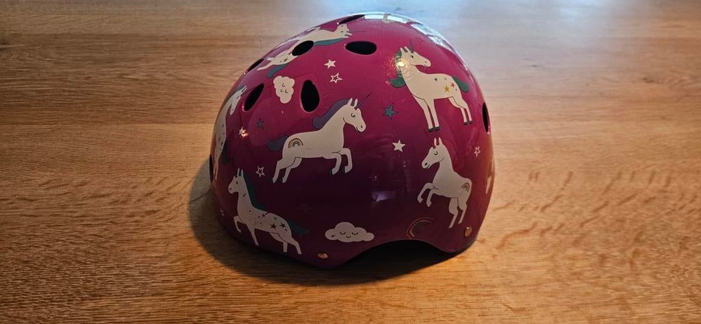 Roze Unicorns / Eenhoorns fietshelm met achterlicht - Kids, Ophalen, Jongen of Meisje, Zo goed als nieuw, Hornit