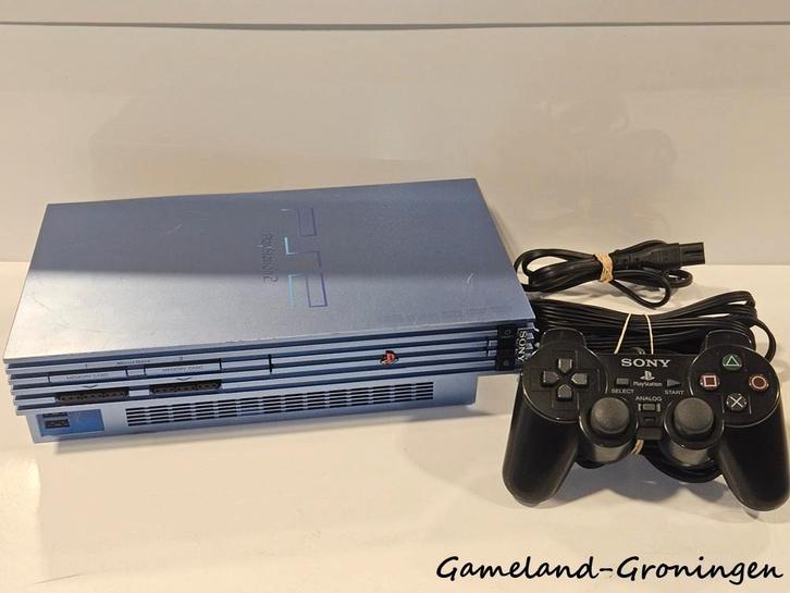 PlayStation 2 Phat met Controller & Bedrading (Blauw), Spelcomputers en Games, Games | Sony PlayStation 2, Gebruikt, 1 speler