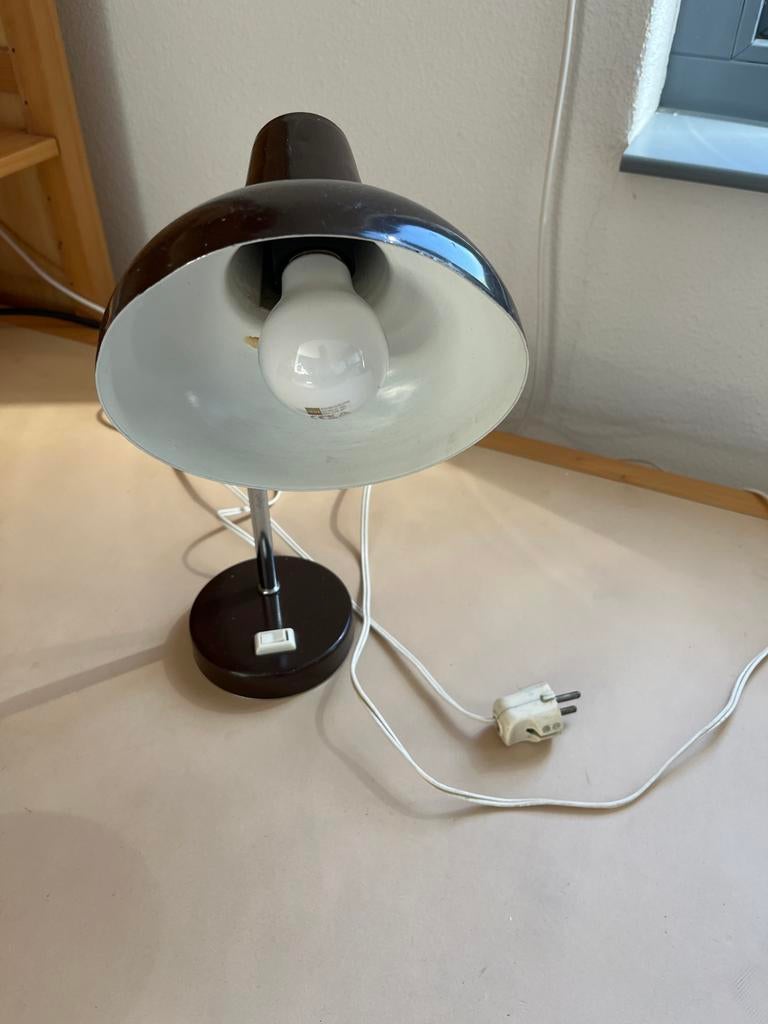 Vintage bureaulamp, bruin, Ophalen