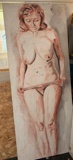 Schilderij op deur, tweeluik van Hennie Overbeek, Ophalen