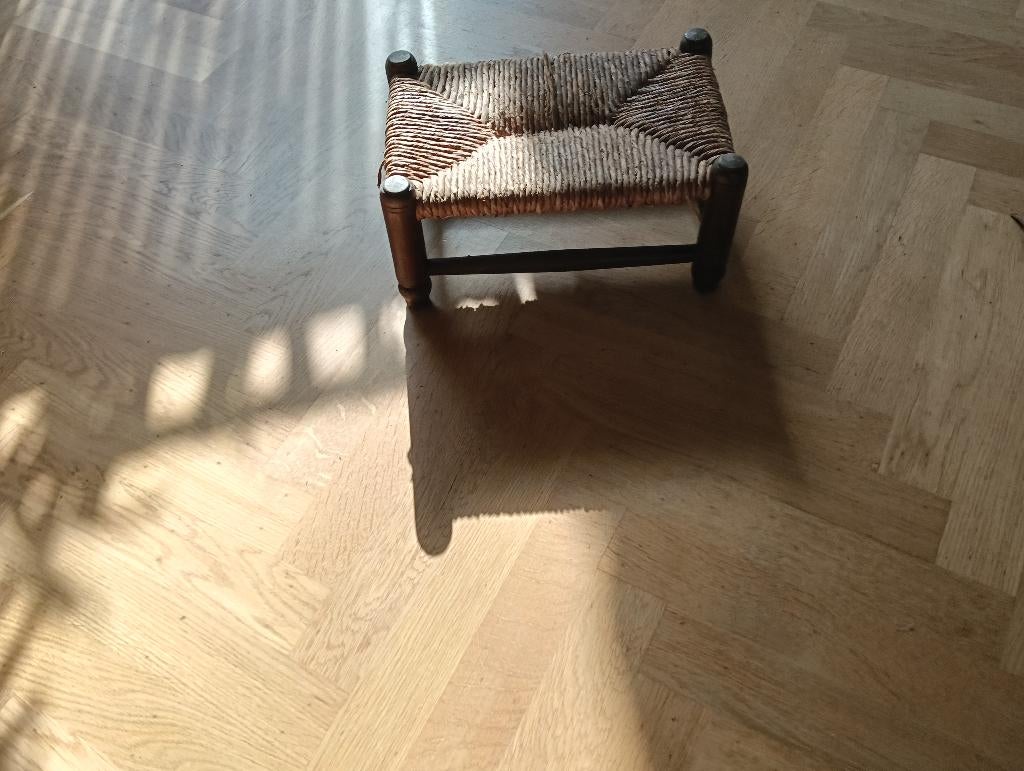 Voetenbankjes, Huis en Inrichting, Banken | Voetenbanken en Poefen, Gebruikt, Minder dan 50 cm, Ophalen of Verzenden, Rechthoekig