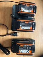 Worx Accu's WA3551 20V Max Lithium Ion 2.0Ah met lader, Ophalen of Verzenden, Gebruikt