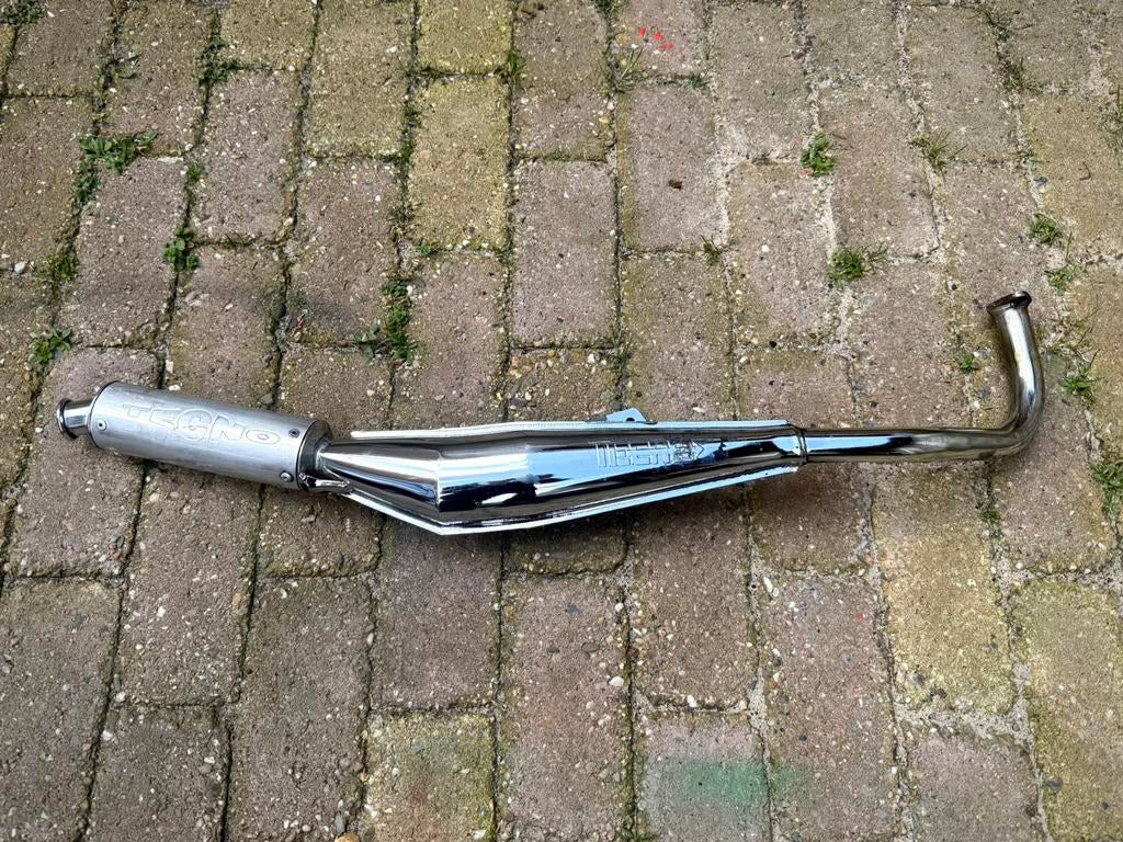 Tomos a35/youngst-r uitlaat 28mm Techno Bullet (Chrome), 7161RT, Gebruikt, Stcmotoren@gmail.com, Ophalen of Verzenden