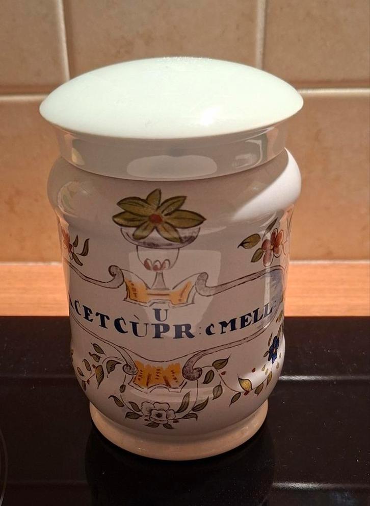 Antieke apothekerspot Clin midy, Antiek en Kunst, Antiek | Keramiek en Aardewerk, Ophalen of Verzenden