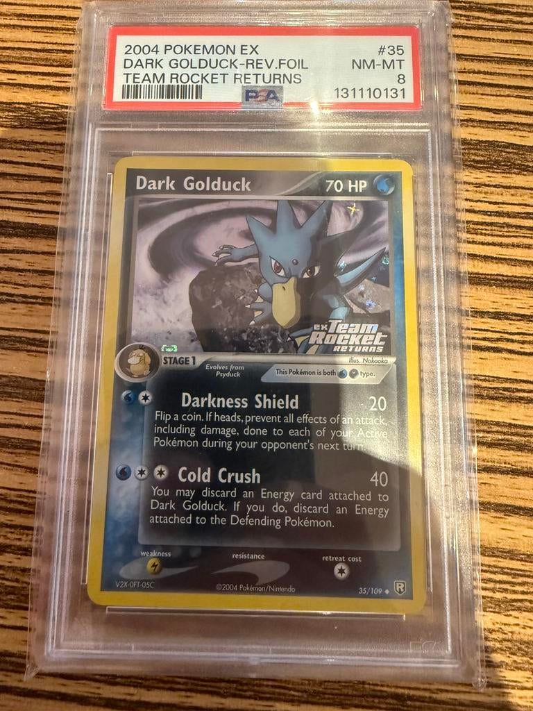 Pokemon Dark Golduck 35 psa 8, Ophalen, Zo goed als nieuw
