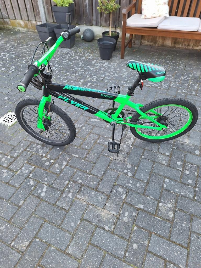 Flyer Magic BMX Fiets - Zwart/Groen, Flyer, Gebruikt, Staal, Velgrem