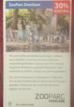 ZooParc Overloon Dierentuin Voordeelbon, Tickets en Kaartjes, Drie personen of meer, Dierentuinbon