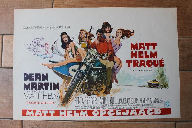 filmaffiche Dean Martin The Ambushers filmposter, Verzamelen, Posters, Zo goed als nieuw, Film en Tv, A1 t/m A3, Rechthoekig Liggend