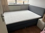 Boxspring Alta 6-delig - donkergrijs - 160x200cm, Ophalen, Tweepersoons, Zo goed als nieuw, 200 cm