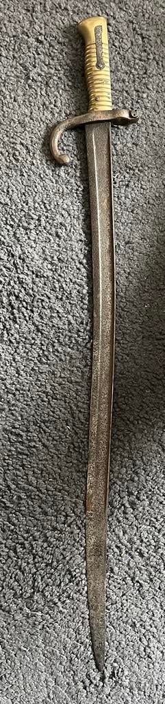 Een fraaie antieke Franse sabelbajonet M 1866 Chassepot, Verzamelen, Militaria | Algemeen, Ophalen of Verzenden, Landmacht, Overige gebieden