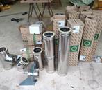 Nieuw dubbelwandig geïsoleerde kachelpijp rookkanaal, Overige typen, Ophalen of Verzenden, Zo goed als nieuw, Rvs