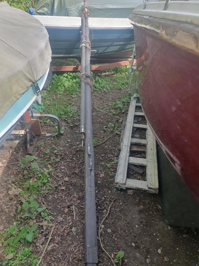 Oude mast, Ophalen, Gebruikt, Tuigage en Masten, Zeilboot of Motorboot