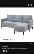 IKEA Angersby 3-zitsbank met chaise longue – lichtgrijs, Huis en Inrichting, Banken | Sofa's en Chaises Longues, Ophalen, Gebruikt
