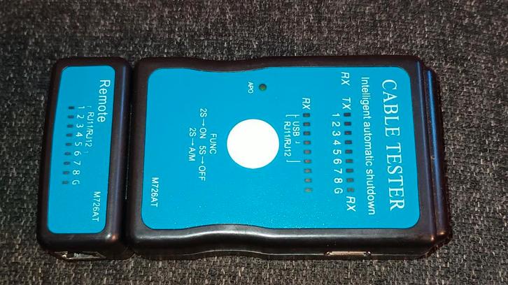 Netwerk kabel tester UTP met remote afstand tester, Computers en Software, Pc- en Netwerkkabels, Nieuw, Ophalen of Verzenden