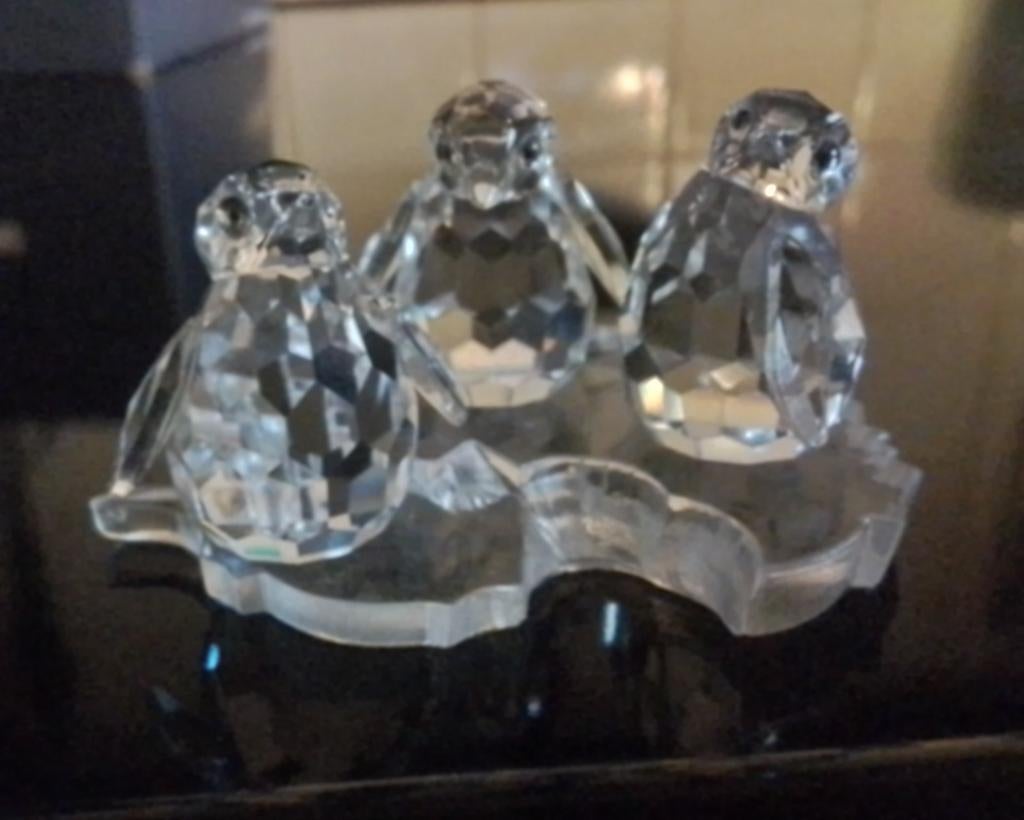 3 mini pinguïns op Antarctica, Verzamelen, Swarovski, Ophalen of Verzenden, Zo goed als nieuw, Figuurtje