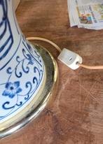 Chinese blauw-witte porseleinen vaas lamp tafellamp, Ophalen