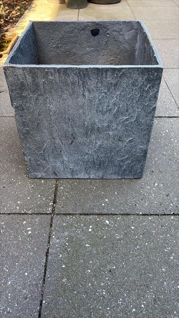 Grote vierkante plantenbak 37x37x37cm, Tuin en Terras, Bloembakken en Plantenbakken, Ophalen, Gebruikt, Minder dan 60 cm, Vierkant