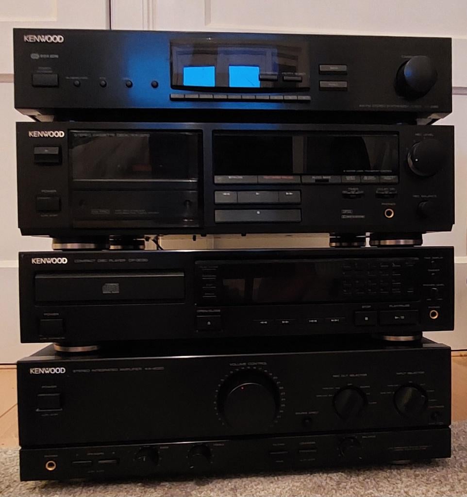 KENWOOD AUDIO SET - Vintage (CD+AMPLIFIER+CASSSETE+TUNER), Gebruikt, Tuner of Radio, Losse componenten, Ophalen