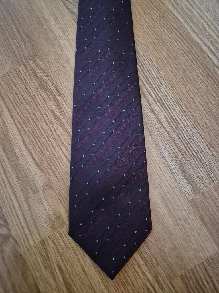 Aubergine paarse stropdas ***zgan***, Kleding | Heren, Stropdassen, Ophalen of Verzenden, Zo goed als nieuw, Paars, Met patroon