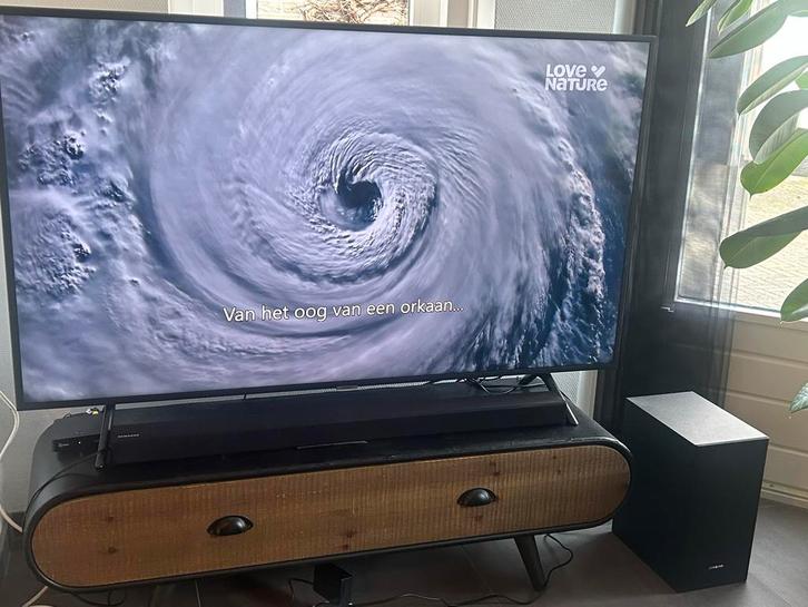 Samsung 55 inch 4K 60 Hz Smart TV met Soundbar, Audio, Tv en Foto, Televisies, Gebruikt, LCD, 100 cm of meer, 4k (UHD), Samsung