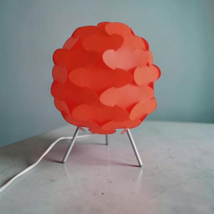 Vintage IKEA Fillsta tafellamp – oranje – Gunner Jensen, Huis en Inrichting, Lampen | Tafellampen, Zo goed als nieuw, Minder dan 50 cm