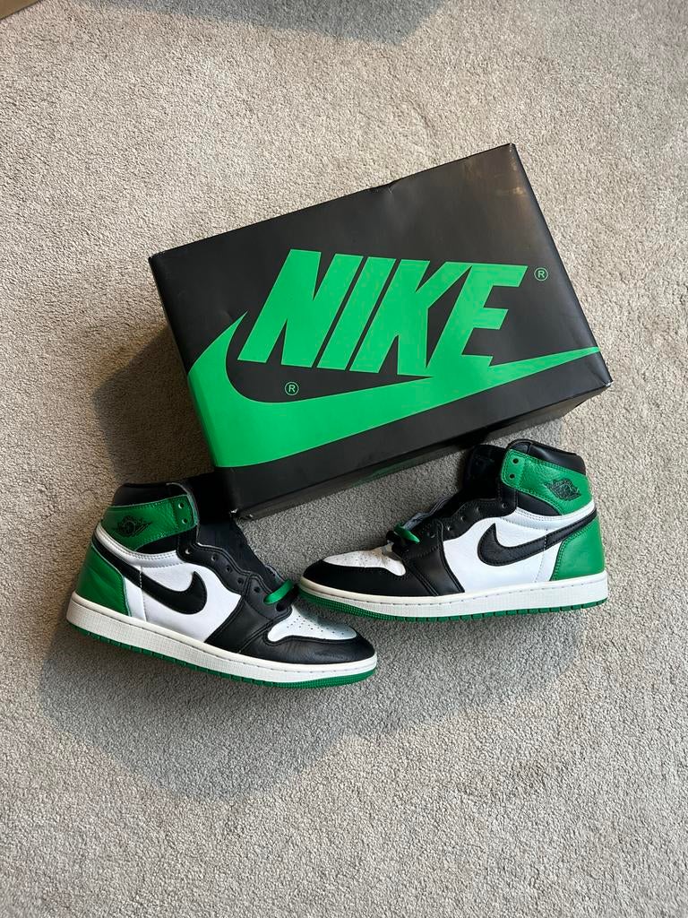 Jordan 1 High Retro Pine Green - Maat 42, Ophalen of Verzenden, Zo goed als nieuw, Overige kleuren, Sneakers of Gympen