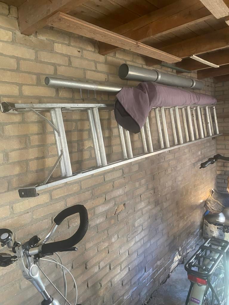 Stevige aluminium ladder - 4 meter of meer, Ophalen, Gebruikt, Ladder, 4 meter of meer