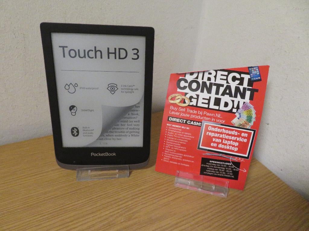 PocketBook Touch HD3 16GB E-Reader | Pawn Eindhoven, Computers en Software, E-readers, Ophalen, Gebruikt, 6 inch of minder, 16 GB of meer
