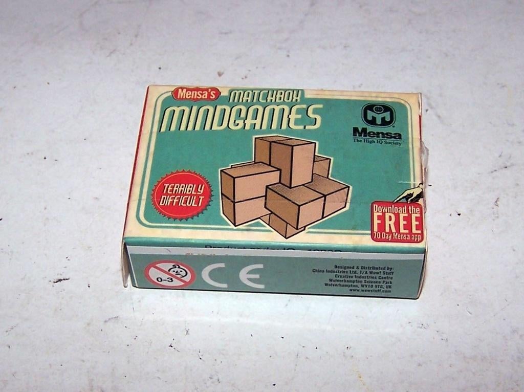 Vintage Mensa's Matchbox Mindgames. Nieuw in doos., Ophalen of Verzenden, Minder dan 500 stukjes, Nieuw, Rubik's of 3D-puzzel