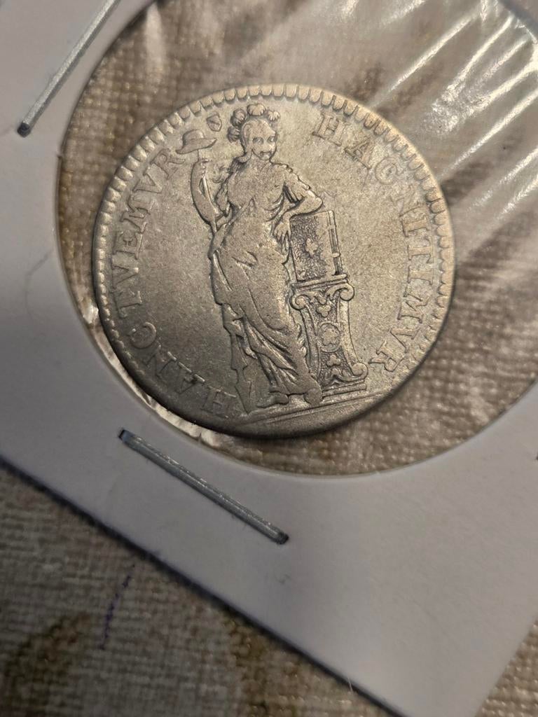 Zilveren 1/4,gulden, 1758, Gelderland, VOC Munt, Postzegels en Munten, Munten | Nederland, Vóór koninkrijk, Zilver, Losse munt