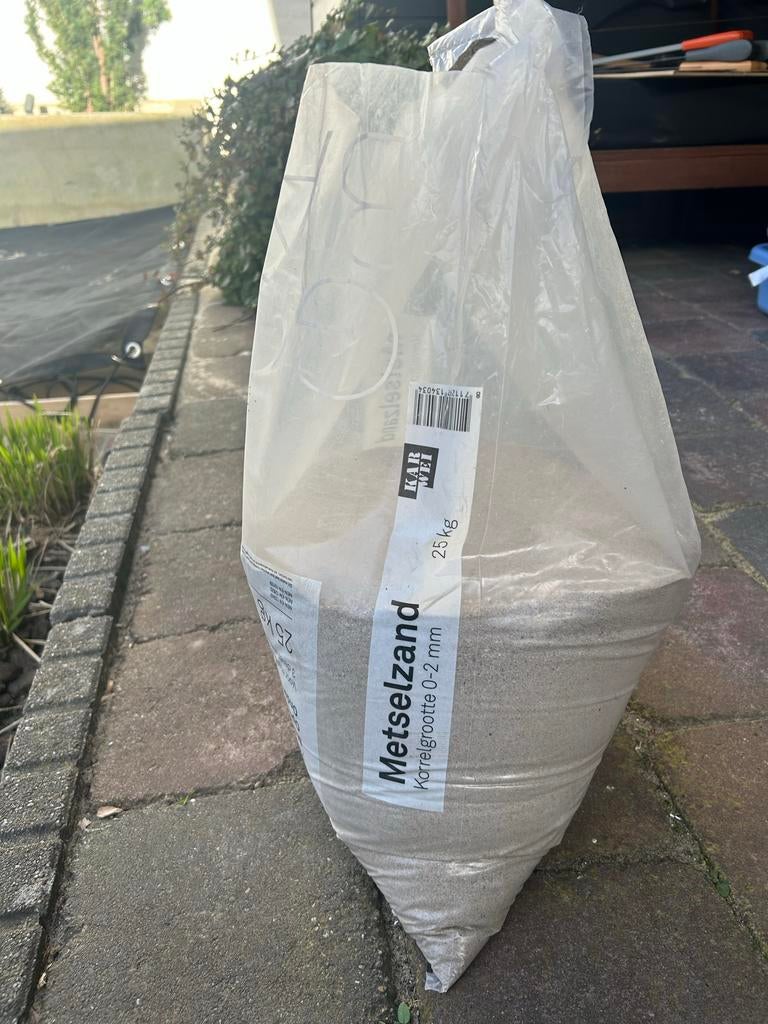 Metselzand circa 15-20 kg, Tuin en Terras, Zand, Ophalen, Gebruikt, Metselzand