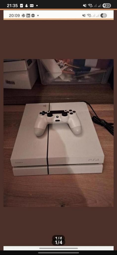 PlayStation 4 Slim 500GB Wit met Controller en 8 Spellen, Gebruikt, Overige genres, Ophalen of Verzenden, Eén computer