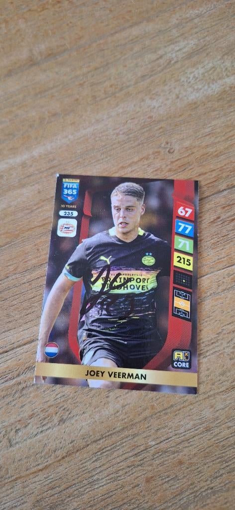 Panini trading card handtekening; Joey Veerman # PSV, Ophalen of Verzenden, Nieuw, PSV, Spelerskaart